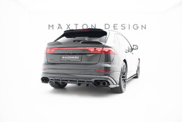 Mittlerer Cup Diffusor Heck Ansatz V.2 passend für Audi SQ8 / Q8 S-Line Mk1 Facelift schwarz Hochglanz