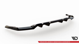 Mittlerer Cup Diffusor Heck Ansatz V.2 passend für Audi SQ8 / Q8 S-Line Mk1 Facelift schwarz Hochglanz
