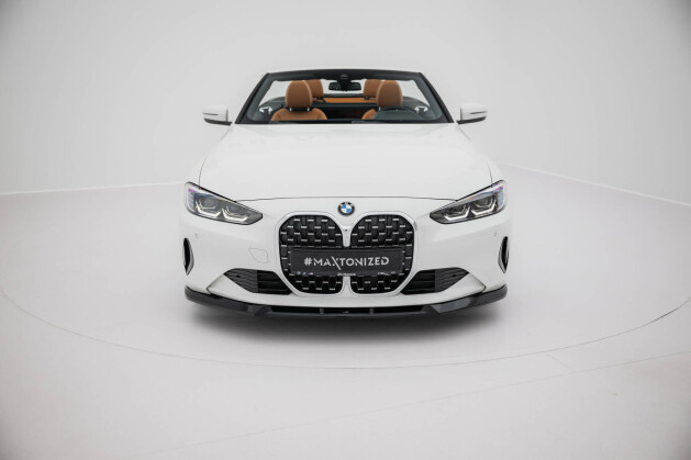 Cup Spoilerlippe Front Ansatz passend für BMW 4er Coupe / Cabrio G22 / G23 schwarz Hochglanz