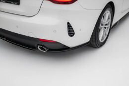 Heck Ansatz Flaps Diffusor passend für BMW 4er Coupe / Cabrio G22 / G23 schwarz Hochglanz