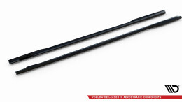 Seitenschweller Ansatz Cup Leisten passend für BMW 4er Coupe / Cabrio G22 / G23 schwarz Hochglanz