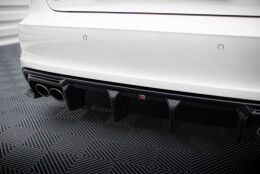 Heck Ansatz Diffusor passend für Audi S3 Sportback 8V schwarz Hochglanz