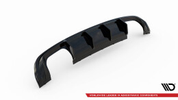 Heck Ansatz Diffusor passend für Audi S3 Sportback 8V schwarz Hochglanz