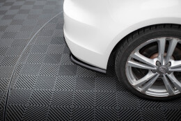 Heck Ansatz Flaps Diffusor passend für Audi S3 Sportback 8V schwarz Hochglanz