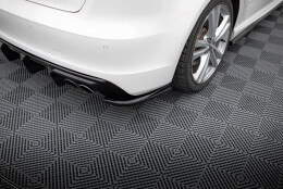 Heck Ansatz Flaps Diffusor passend für Audi S3 Sportback 8V schwarz Hochglanz