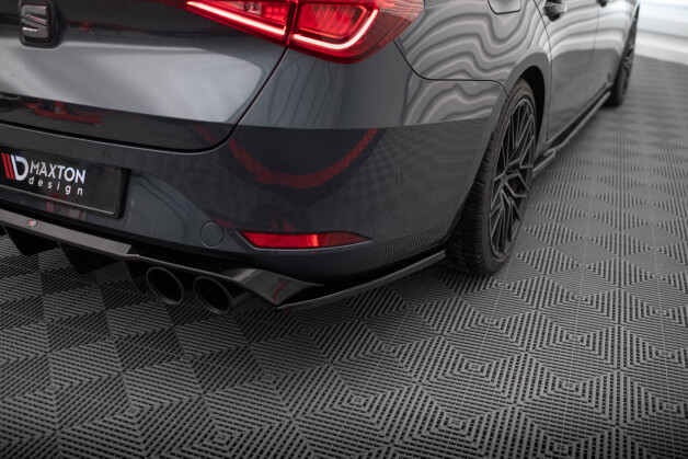 Heck Ansatz Flaps Diffusor V.2 passend für Seat Leon ST FR Mk4 schwarz Hochglanz