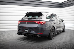 Heck Ansatz Flaps Diffusor V.2 für Seat Leon ST FR Mk4 schwarz Hochglanz