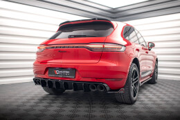 Heck Ansatz Diffusor passend für Porsche Macan GTS / Sport Design Mk1 Facelift schwarz Hochglanz