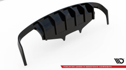 Heck Ansatz Diffusor passend für Porsche Macan GTS / Sport Design Mk1 Facelift schwarz Hochglanz