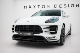 Cup Spoilerlippe Front Ansatz passend für Porsche Macan Turbo Mk1 schwarz Hochglanz