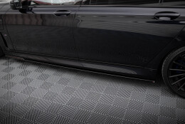 Seitenschweller Ansatz Cup Leisten V.2 passend für BMW 7 Lang M-Paket G12 schwarz Hochglanz