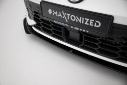 Street Pro Cup Spoilerlippe Front Ansatz passend für VW Golf GTI / GTE / R-Line Mk8 Facelift SCHWARZ+ HOCHGLANZ FLAPS