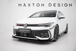 Street Pro Cup Spoilerlippe Front Ansatz passend für VW Golf GTI / GTE / R-Line Mk8 Facelift ROT+ HOCHGLANZ FLAPS
