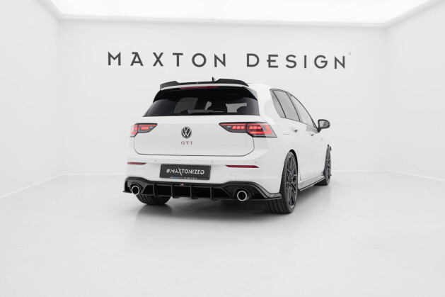 Street Pro Heckschürze Heck Ansatz Diffusor V.3 passend für VW Golf GTI Mk8 SCHWARZ
