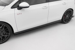 Street Pro Seitenschweller Ansatz Cup Leisten V.2 passend für VW Golf GTI / GTE / GTI Clubsport / R-Line Mk8 SCHWARZ