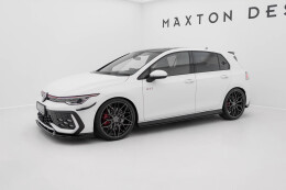 Street Pro Seitenschweller Ansatz Cup Leisten V.2 für Volkswagen Golf GTI / GTE / GTI Clubsport / R-Line Mk8 ROT