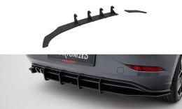 Street Pro Heckschürze Heck Ansatz Diffusor passend für VW Polo GTI Mk6 Facelift SCHWARZ