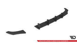Street Pro Heckschürze Heck Ansatz Diffusor passend für VW Polo GTI Mk6 Facelift SCHWARZ