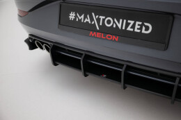Street Pro Heckschürze Heck Ansatz Diffusor passend für VW Polo GTI Mk6 Facelift ROT+ HOCHGLANZ FLAPS