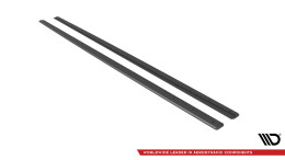 Street Pro Seitenschweller Ansatz Cup Leisten für VW Polo GTI Mk6 Facelift SCHWARZ