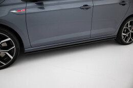 Street Pro Seitenschweller Ansatz Cup Leisten für VW Polo GTI Mk6 Facelift ROT