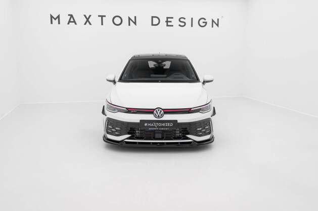Street Pro Cup Spoilerlippe Front Ansatz V.2 passend für VW Golf GTI / GTE / R-Line Mk8 Facelift SCHWARZ