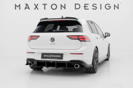 Street Pro Heckschürze Heck Ansatz Diffusor V.4 passend für VW Golf GTI Mk8 SCHWARZ