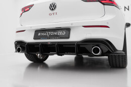 Street Pro Heckschürze Heck Ansatz Diffusor V.4 passend für VW Golf GTI Mk8 SCHWARZ