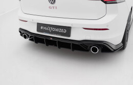 Street Pro Heckschürze Heck Ansatz Diffusor V.5 für VW Golf GTI Mk8 rot