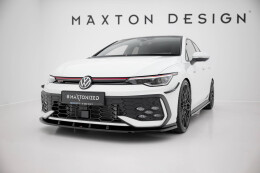 Street+ Spoilerlippe Front Ansatz V.1 passend für VW Golf GTI / GTE / R-Line Mk8 FL schwarz Hochglanz