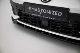 Cup Spoilerlippe Front Ansatz V.2 passend für VW Golf GTI / GTE / R-Line Mk8 Facelift schwarz Hochglanz