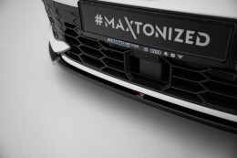 Cup Spoilerlippe Front Ansatz V.3 passend für VW Golf GTI / GTE / R-Line Mk8 Facelift schwarz Hochglanz