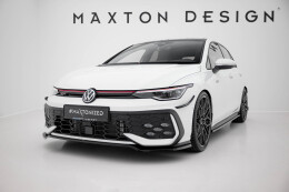 Street+ Spoilerlippe Front Ansatz V.3 passend für VW Golf GTI / GTE / R-Line Mk8 FL schwarz Hochglanz