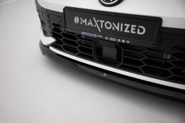 Cup Spoilerlippe Front Ansatz V.4 passend für VW Golf GTI / GTE / R-Line Mk8 Facelift schwarz Hochglanz