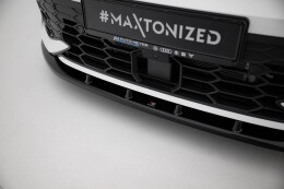 Cup Spoilerlippe Front Ansatz V.5 passend für VW Golf GTI / GTE / R-Line Mk8 Facelift schwarz Hochglanz