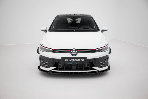 Cup Spoilerlippe Front Ansatz V.2 + Flaps passend für VW Golf GTI / GTE / R-Line Mk8 Facelift