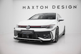 Street+ Spoilerlippe Front Ansatz V.2 + Flaps passend für VW Golf GTI / GTE / R-Line Mk8 FL