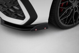 Street+ Spoilerlippe Front Ansatz V.2 + Flaps passend für VW Golf GTI / GTE / R-Line Mk8 FL