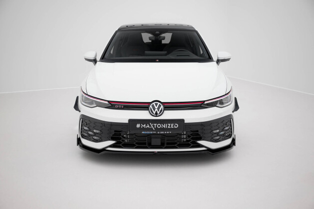 Street+ Spoilerlippe Front Ansatz V.3 + Flaps passend für VW Golf GTI / GTE / R-Line Mk8 FL