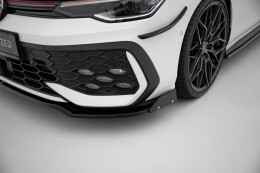 Street+ Spoilerlippe Front Ansatz V.3 + Flaps passend für VW Golf GTI / GTE / R-Line Mk8 FL