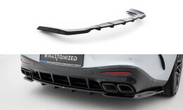 Mittlerer Cup Diffusor Heck Ansatz V.1 passend für Mercedes-AMG GT 63 C192 schwarz Hochglanz