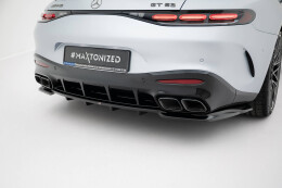 Mittlerer Cup Diffusor Heck Ansatz V.1 passend für Mercedes-AMG GT 63 C192 schwarz Hochglanz