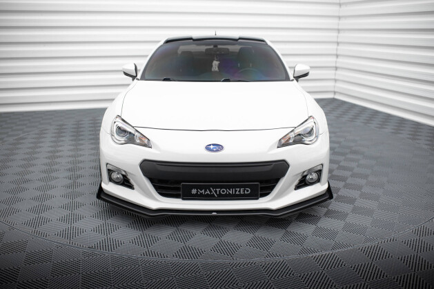 Street Pro Cup Spoilerlippe Front Ansatz für Subaru BRZ Mk1 SCHWARZ+ HOCHGLANZ FLAPS