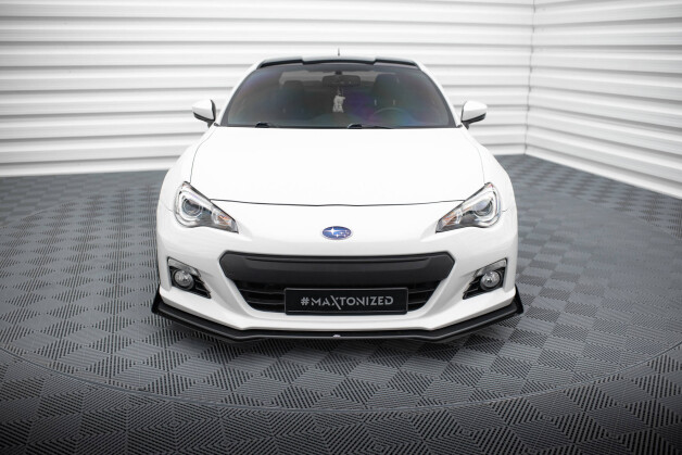 Street Pro Spoilerlippe Front Ansatz + Flaps V.1 passend für Subaru BRZ Mk1 rot+ Hochglanz Flaps