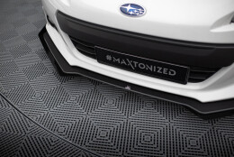 Street Pro Cup Spoilerlippe Front Ansatz für + Flaps für V.1 + Flaps Subaru BRZ Mk1  schwarz Hochglanz