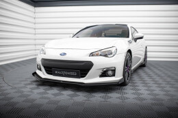 Street Pro Cup Spoilerlippe Front Ansatz für Subaru BRZ Mk1 ROT+ HOCHGLANZ FLAPS