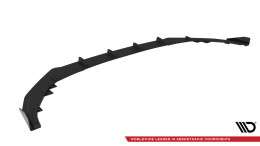 Street Pro Cup Spoilerlippe Front Ansatz + Flaps für Audi A3 S-Line Limousine / S3 Limousine 8Y Facelift schwarz Hochglanz