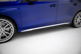 Street Pro Seitenschweller Ansatz Cup Leisten passend für Audi S3 / A3 S-line 8Y Facelift SCHWARZ