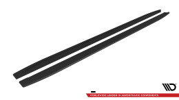 Street Pro Seitenschweller Ansatz Cup Leisten passend für Audi S3 / A3 S-line 8Y Facelift SCHWARZ