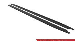 Street Pro Seitenschweller Ansatz Cup Leisten passend für Audi S3 / A3 S-line 8Y Facelift SCHWARZ